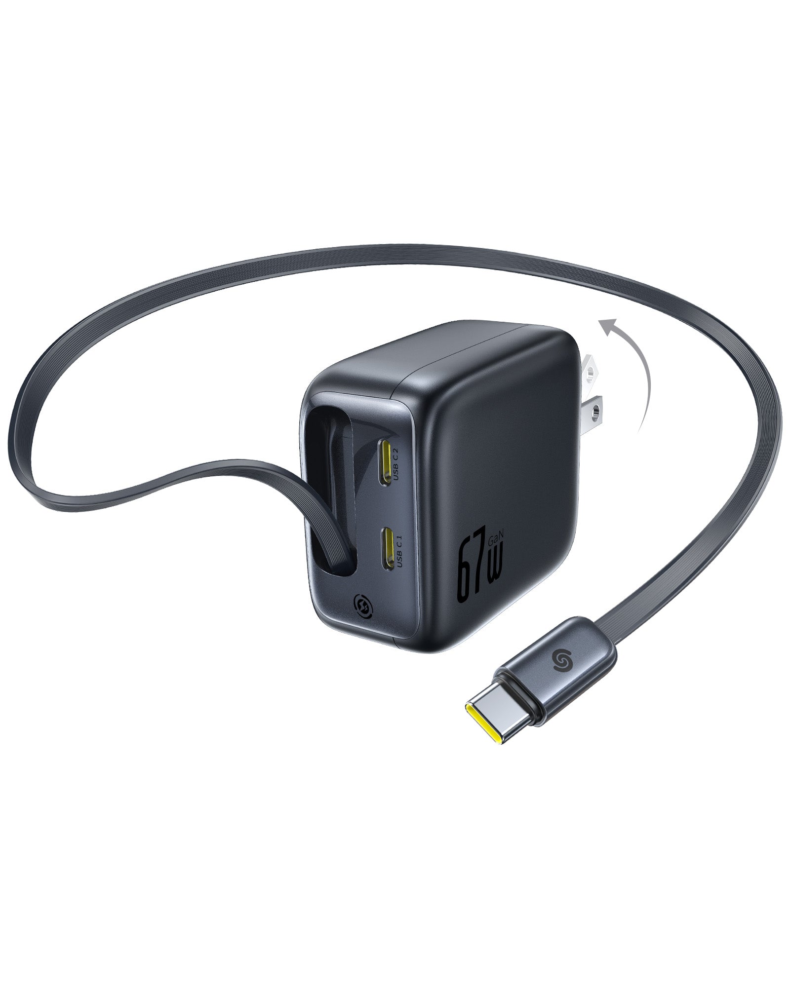 Baseus EnerCore CJ11 巻取式ケーブル内蔵急速充電器67W