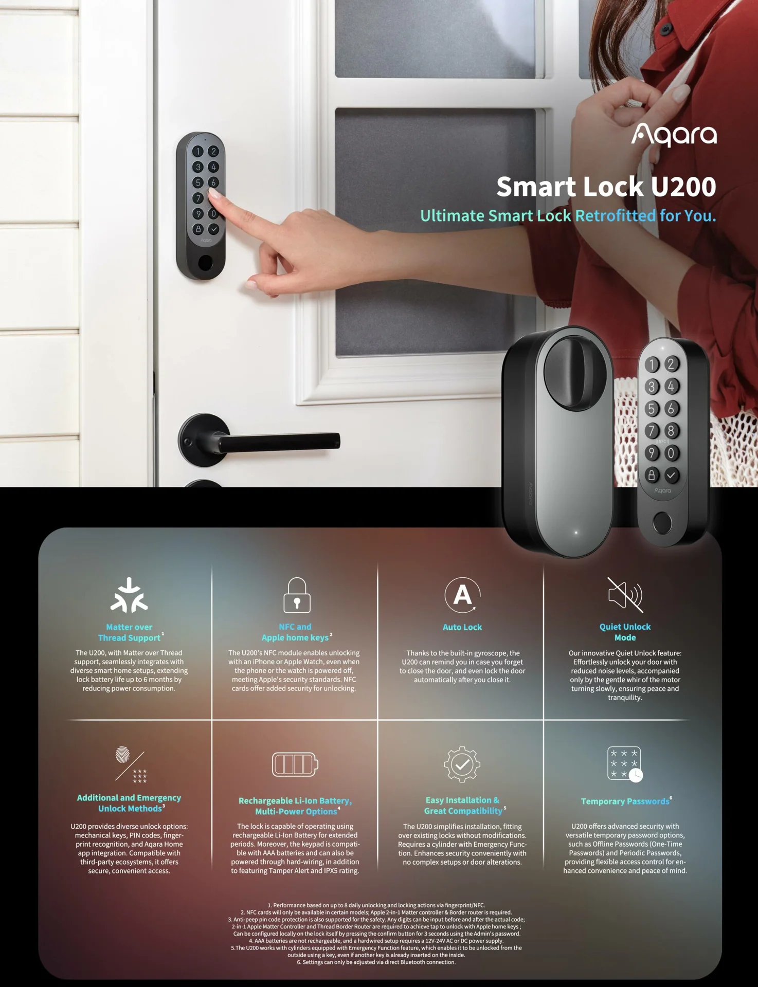 Aqara Smart Lock U200の製品画像